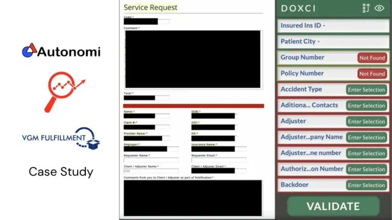 Service request form with Autonomi logos displayed.